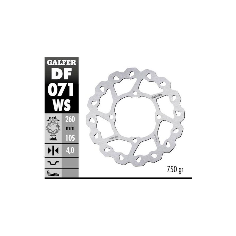 disco freno moto moto galfer wave fijo 260x4 2mm d