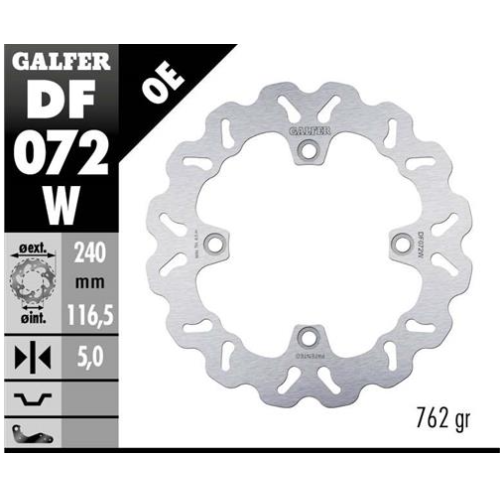 disco freno moto galfer wave fijo 240x5mm df072w