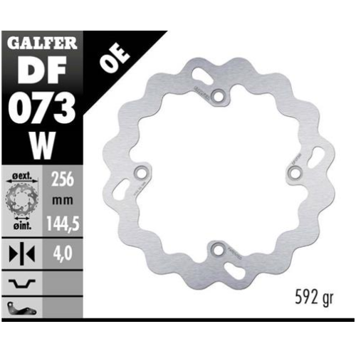 disco freno moto galfer wave fijo 256x4mm df073w