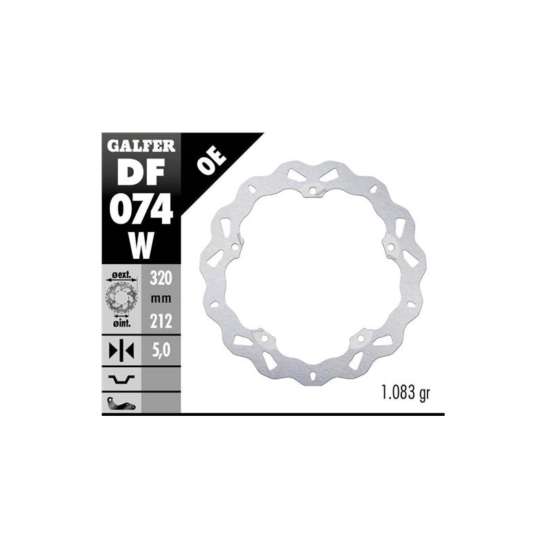 disco freno moto galfer wave fijo 320x5mm df074w