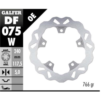 disco freno moto galfer wave fijo 240x5mm df075w