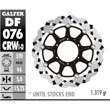 disco freno moto flotante galfer wave df076crwi