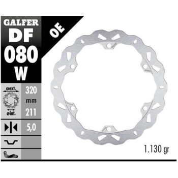 disco freno moto galfer wave fijo 320x5mm df080w