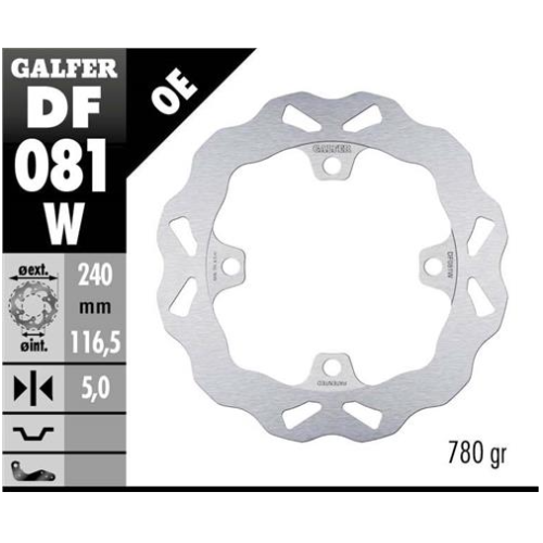 disco freno moto galfer wave fijo 240x5mm df081w
