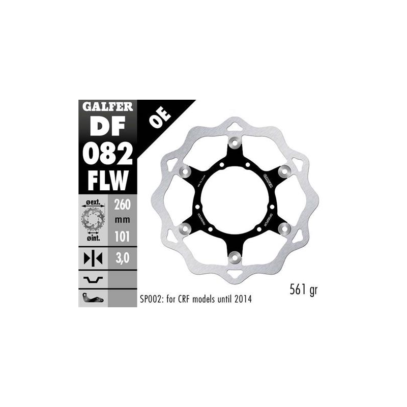 disco freno moto galfer wave flotante 260x3mm df08