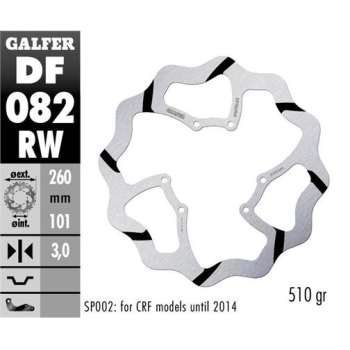disco freno moto galder wave fijo 260x3mm df082rw