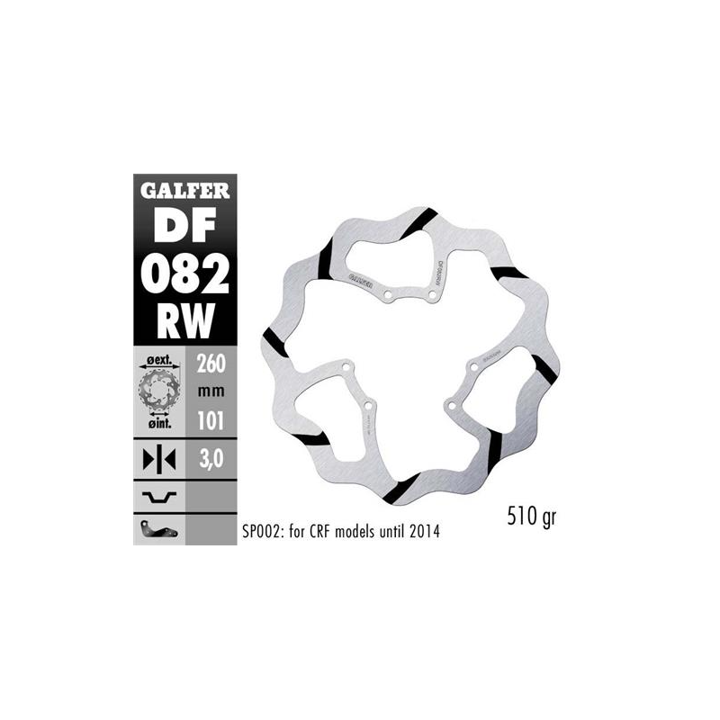 disco freno moto galder wave fijo 260x3mm df082rw