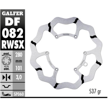 disco freno moto flotante galfer wave df082rwsx