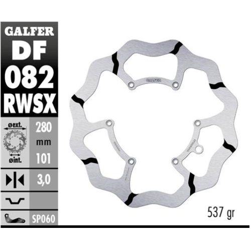 disco freno moto flotante galfer wave df082rwsx