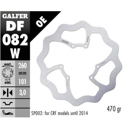disco freno moto galfer wave fijo 260x3mm df082w