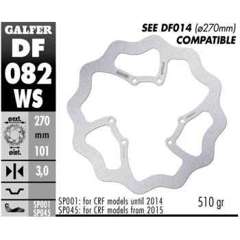 disco freno moto moto galfer wave fijo 270x3mm df0
