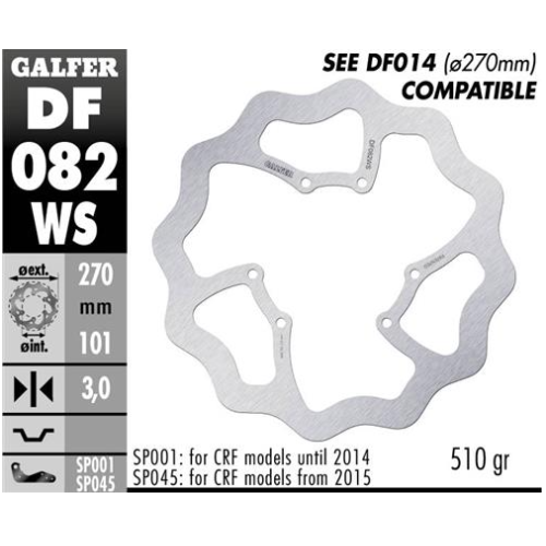 disco freno moto moto galfer wave fijo 270x3mm df0