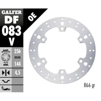 disco de freno galfer fijo redondo 256x4 5mm df0