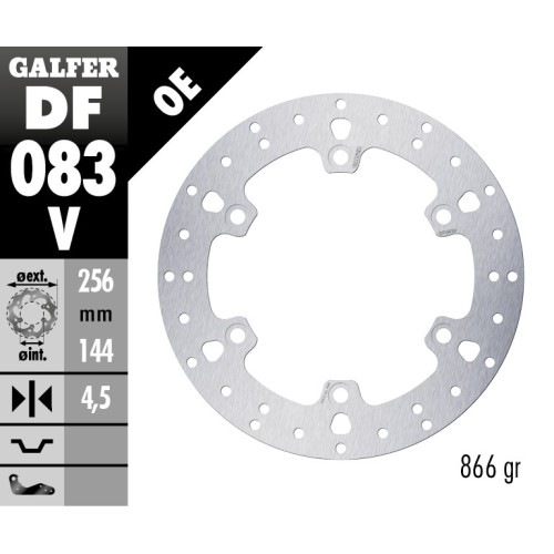 disco de freno galfer fijo redondo 256x4 5mm df0