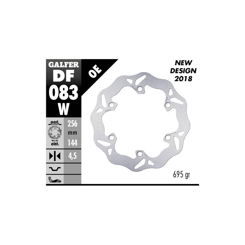 disco freno moto galfer wave fijo 256x4 5mm df083w