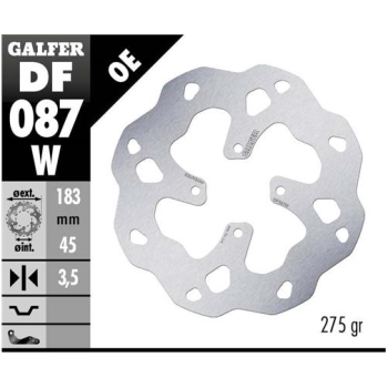 disco freno moto galfer wave fijo 183x3 5mm df087w