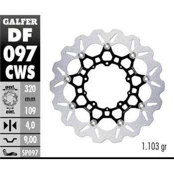 disco de freno galfer honda x adv 750 df097cws