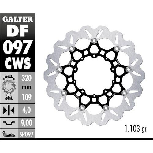 disco de freno galfer honda x adv 750 df097cws