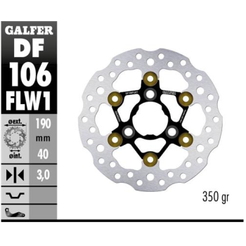 disco freno moto galfer wave flotante df106flw1