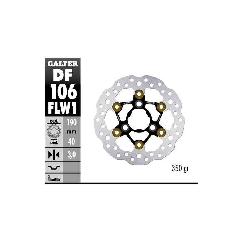 disco freno moto galfer wave flotante df106flw1