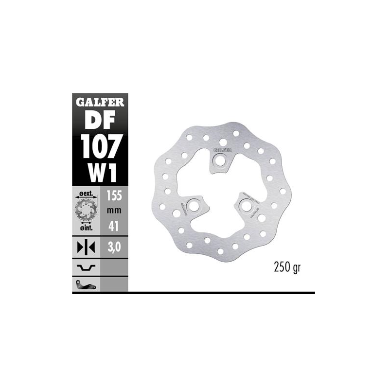 disco freno moto galfer wave flotante racing 155x3
