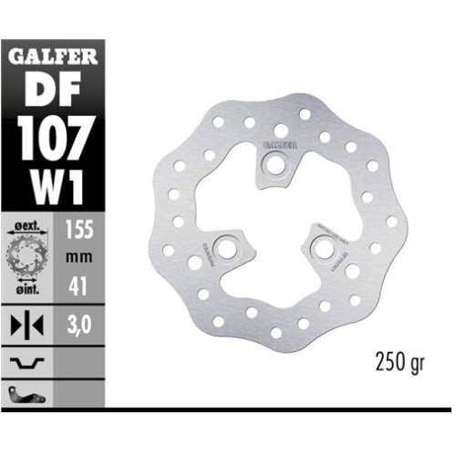 disco freno moto galfer wave flotante racing 155x3