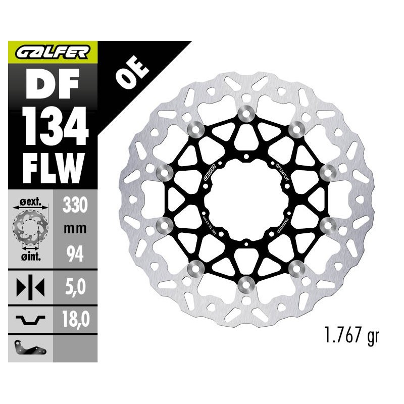 disco freno delantero izquierdo wave galfer df134flw 320x5 mm