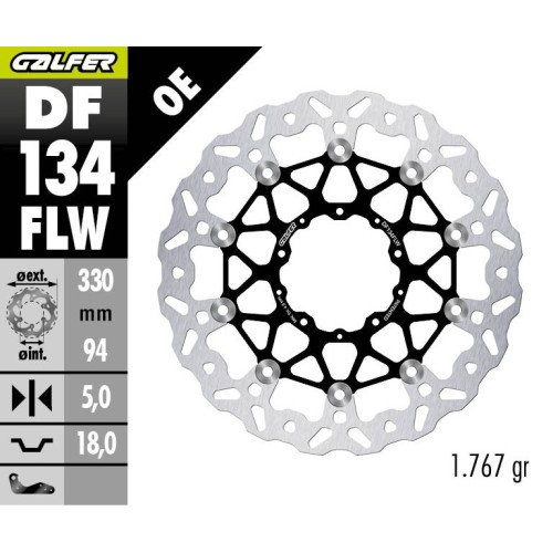 disco freno delantero izquierdo wave galfer df134flw 320x5 mm