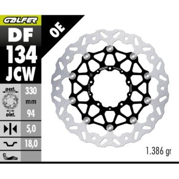 disco freno delantero wave floatech galfer df134jcw honda 330x5 mm