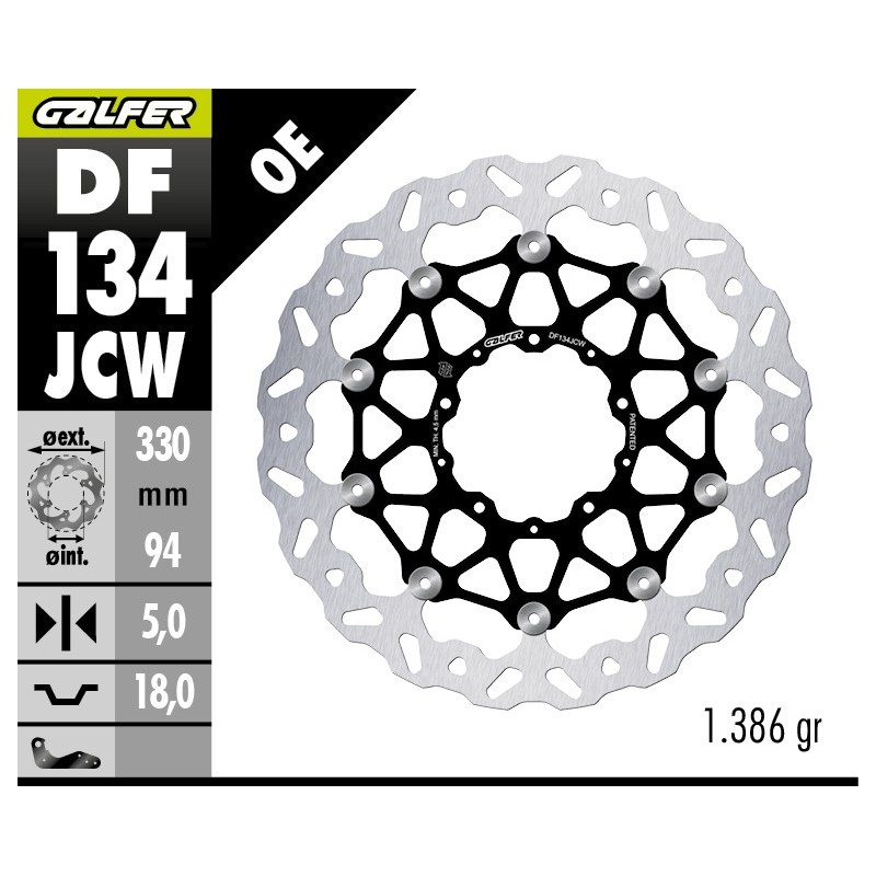 disco freno delantero wave floatech galfer df134jcw honda 330x5 mm