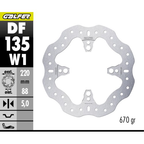 disco freno trasero wave 1 pieza galfer df135w1 medidas segun aplicacion