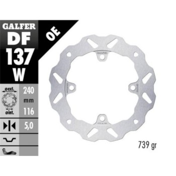 disco de freno trasero honda cbr 600rr galfer df1