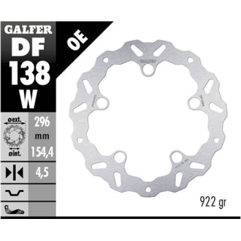 disco freno moto galfer wave fijo 296x4 5mm df138w