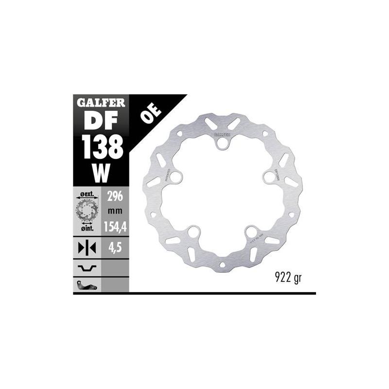 disco freno moto galfer wave fijo 296x4 5mm df138w