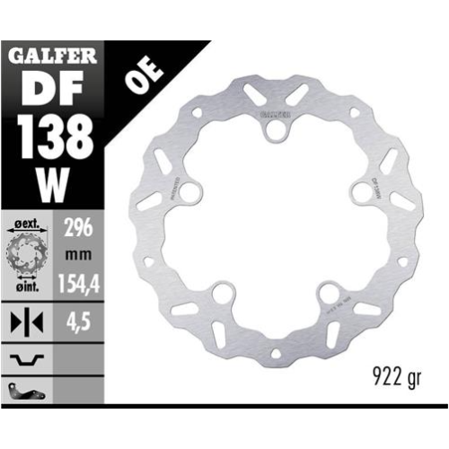 disco freno moto galfer wave fijo 296x4 5mm df138w