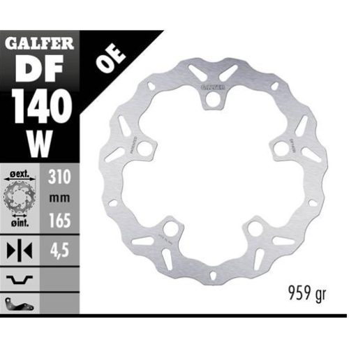 disco freno moto galfer wave fijo 310x4 5mm df140w