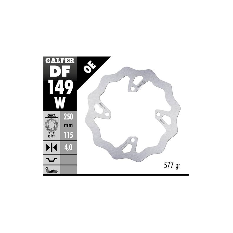 disco freno moto galfer wave fijo 250x4mm df149w