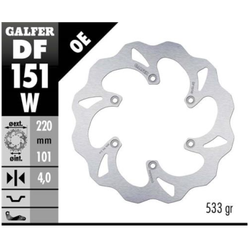 disco freno moto galfer wave fijo 220x4 5mm df151w