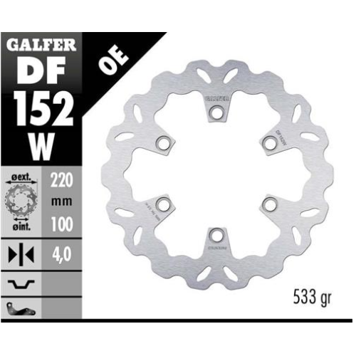 disco freno moto galfer wave fijo 220x4mm df152w