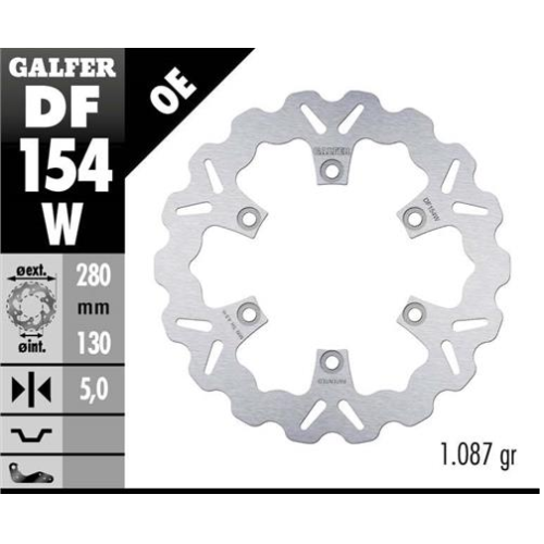 disco freno moto galfer wave fijo 280x5mm df154w