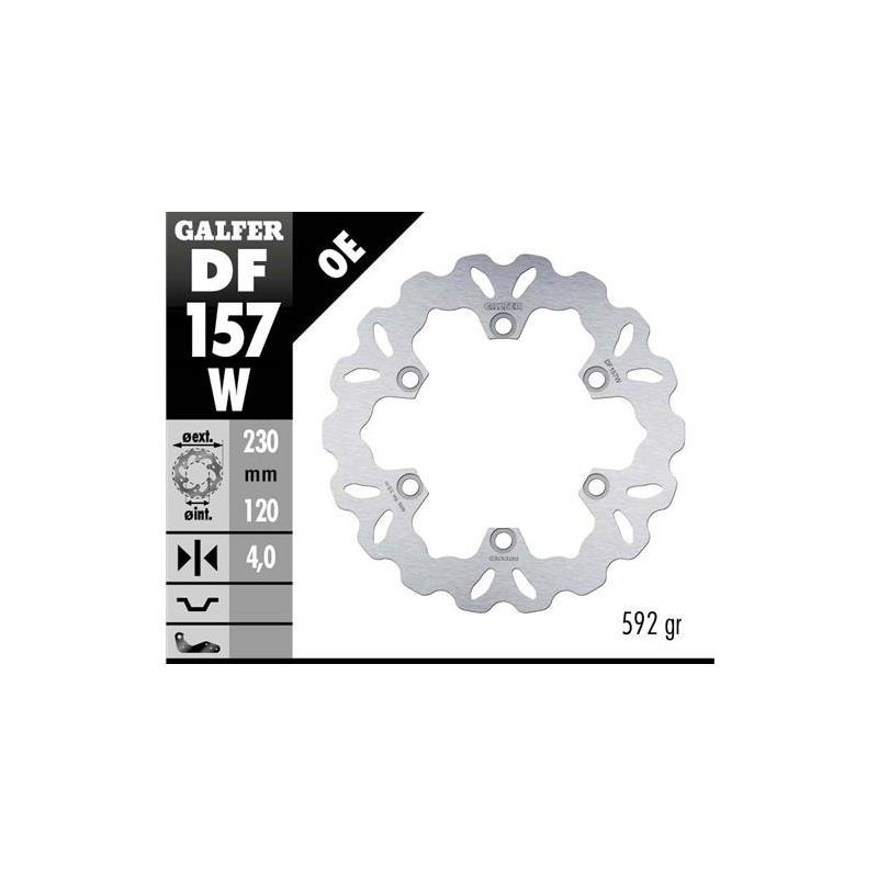 disco freno moto galfer wave fijo 230x4mm df157w
