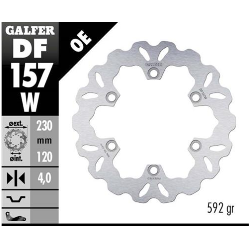disco freno moto galfer wave fijo 230x4mm df157w