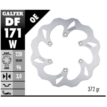 disco freno moto galfer wave fijo 220x3mm df171w
