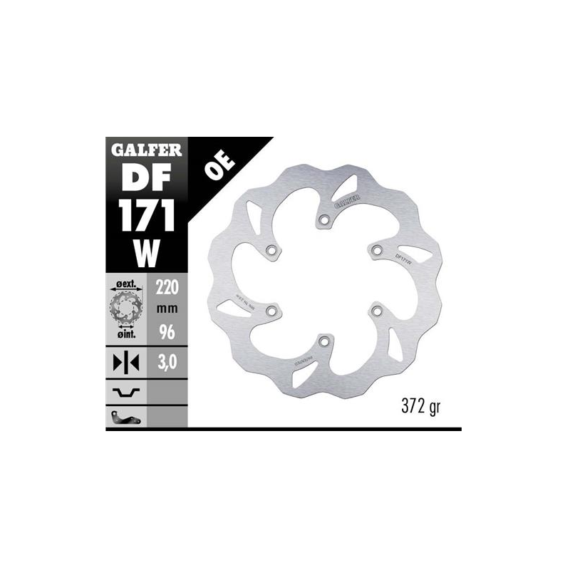 disco freno moto galfer wave fijo 220x3mm df171w