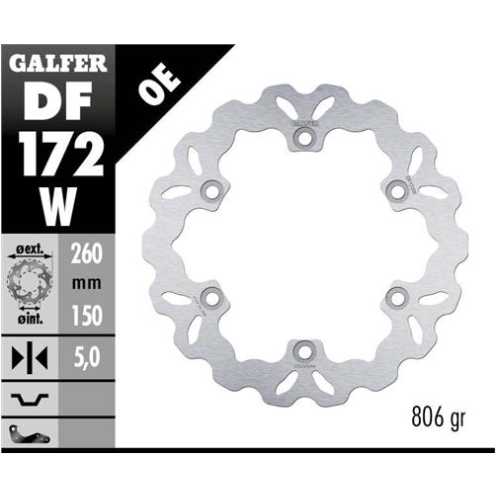 disco freno moto galfer wave fijo 260x5mm df172w
