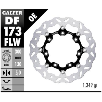 disco freno moto galfer wave flotante 300x5mm df17