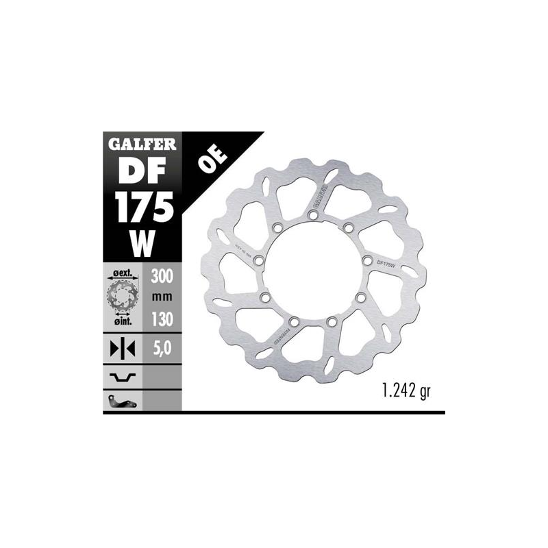 disco freno moto galfer wave fijo 300x5mm df175w
