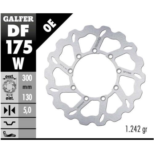 disco freno moto galfer wave fijo 300x5mm df175w