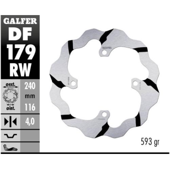 disco freno trasero wave ranurado galfer df179rw 240x4 mm kawasaki kx suzuki rm z 4 torn