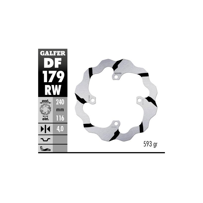 disco freno trasero wave ranurado galfer df179rw 240x4 mm kawasaki kx suzuki rm z 4 torn